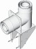 Odkouření kondenzační Brilon 52106302 - fasádní patní koleno, ukotvení a přívod vzduchu DN160/110